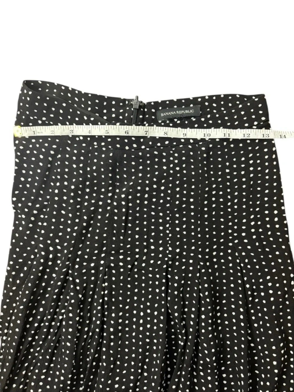 Banana Republic Black White Polka Dot Maxi Skirt Size 0/2 - Picture 3 of 3